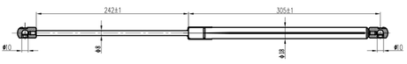 20117-001 - BONNET GAS STRUT L565/245N