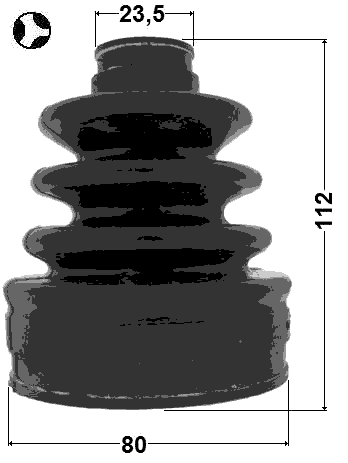 2015-SEBT - BOOT INNER CV JOINT KIT 80X112X23.5