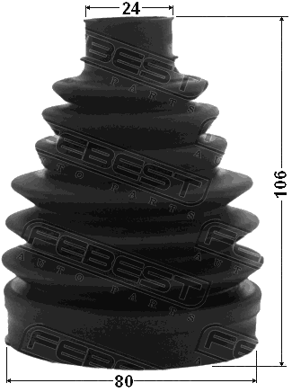 2017-MAG - BOOT OUTER CV JOINT KIT 80X106X24