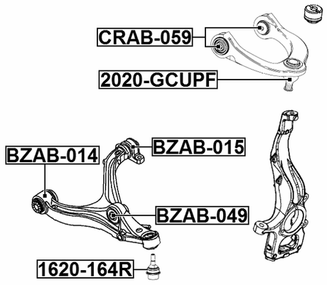2020-GCUPF - BALL JOINT FRONT UPPER ARM