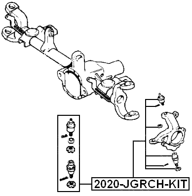 2020-JGRCH-KIT - BALL JOINT FRONT STEERING KNUCKLE REPAIR KIT