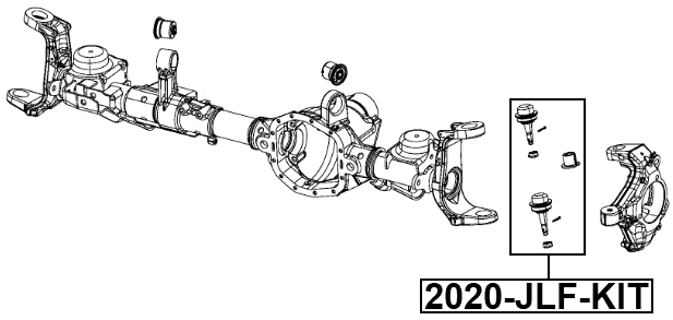 2020-JLF-KIT - BALL JOINT FRONT STEERING KNUCKLE REPAIR KIT (SET FOR ONE SIDE)