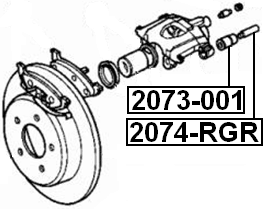 2073-001 - REAR BRAKE CALIPER SLIDE PIN BOOT