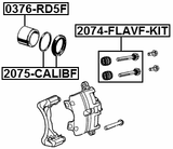 2074-FLAVF-KIT - FRONT CALIPER SLIDE PIN KIT