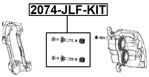 2074-JLF-KIT - FRONT CALIPER SLIDE PIN KIT