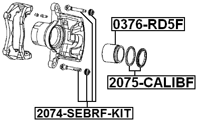 2074-SEBRF-KIT - FRONT CALIPER SLIDE PIN KIT