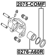 2075-COMF - REAR BRAKE CALIPER REPAIR KIT (FOR ONE PISTON)