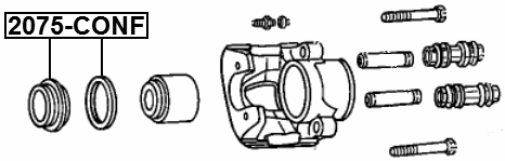 2075-CONF - FRONT BRAKE CALIPER REPAIR KIT (SET FOR ONE SIDE)