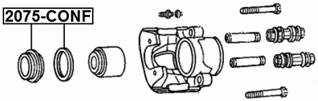 2075-CONF - FRONT BRAKE CALIPER REPAIR KIT (SET FOR ONE SIDE)