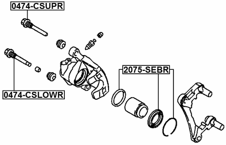 2075-SEBR - REAR BRAKE CALIPER REPAIR KIT (SET FOR ONE SIDE)