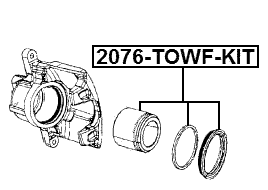 2076-TOWF-KIT - REPAIR KIT, FRONT CALIPER PISTON D65.9