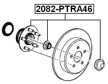 2082-PTRA46 - REAR WHEEL HUB