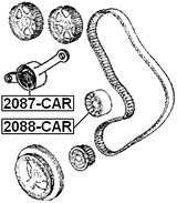 2087-CAR - TIMING BELT TENSIONER PULLEY