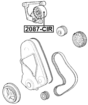 2087-CIR - TIMING BELT TENSIONER PULLEY