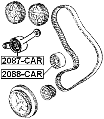 2088-CAR - PULLEY IDLER TIMING BELT