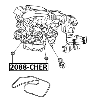 2088-CHER - PULLEY IDLER TIMING BELT