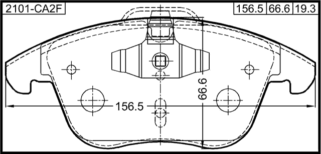 2101-CA2F - PAD KIT, DISC BRAKE, FRONT (WITH ANTI SQUEAL SHIM)