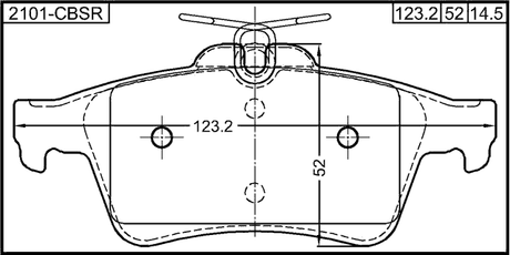 2101-CBSR - PAD KIT, DISC BRAKE, REAR (WITH ANTI SQUEAL SHIM)