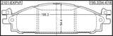 2101-EXPVF - PAD KIT, DISC BRAKE, FRONT - KIT (WITH ANTI SQUEAL SHIM, WITH BRACKETS)