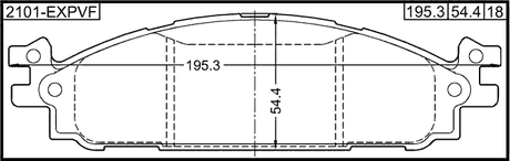 2101-EXPVF - PAD KIT, DISC BRAKE, FRONT - KIT (WITH ANTI SQUEAL SHIM, WITH BRACKETS)