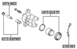 2103-001 - ANTI-RATTLE SPRING, DISC BRAKE PADS