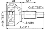 2110-CAK - OUTER CV JOINT 26X56X27