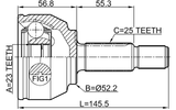 2110-FOCIIAU - OUTER CV JOINT 23X52.2X25