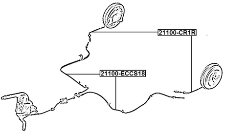 21100-ECCS18 - PARKING BRAKE CABLE