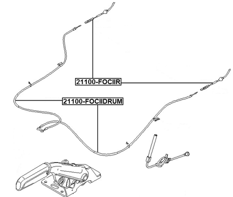 21100-FOCIIDRUM - PARKING BRAKE CABLE