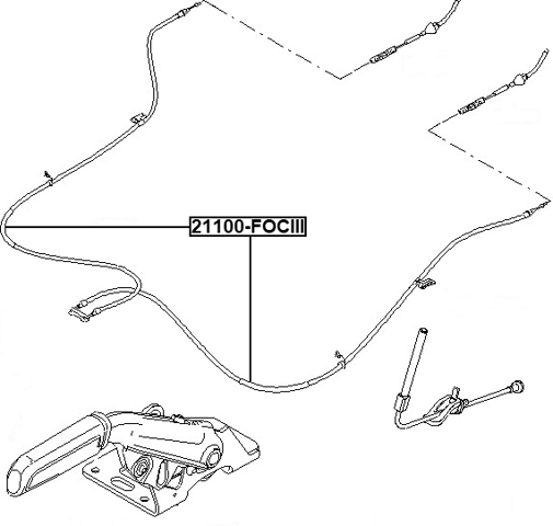 21100-FOCIII - PARKING BRAKE CABLE
