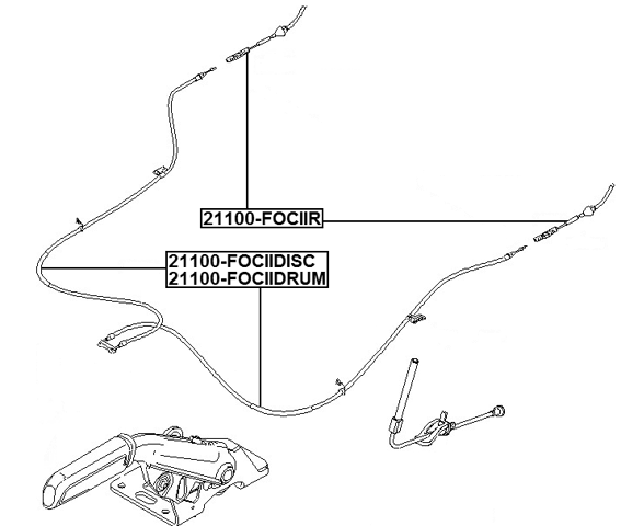 21100-FOCIIR - PARKING BRAKE CABLE