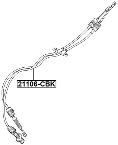21106-CBK - TRANSMISSION GEAR CHANGE CABLE
