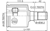 2111-CA223LH - INNER CV JOINT LEFT 26X36.2X31