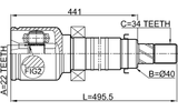 2111-CDHRH - INNER CV JOINT RIGHT 22X40X34