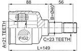 2111-FOCLH - INNER CV JOINT LEFT 21X40X23