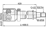 2111-FUSATRH - INNER CV JOINT RIGHT 21X38X22