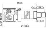 2111-FUSMTRH - INNER CV JOINT RIGHT 21X40X23