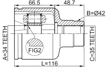 2111-GE30RH - INNER CV JOINT RIGHT 34X42X35