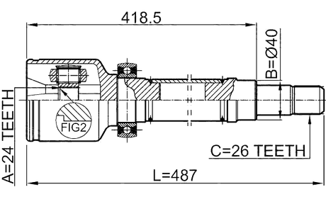 2111-TC7RH - INNER CV JOINT RIGHT 24X44.1X26