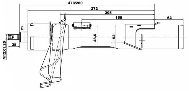 21110-006F-KIT - FRONT SHOCK ABSORBER KIT GAS.TWIN TUBE