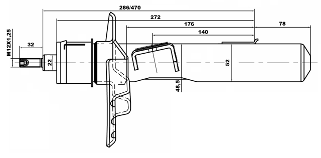 21110-007F-KIT - FRONT SHOCK ABSORBER KIT GAS.TWIN TUBE