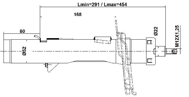 21110-012FR - SHOCK ABSORBER FRONT RIGHT GAS.TWIN TUBE