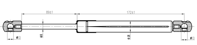 21117-006 - BOOT GAS STRUT L279/510N