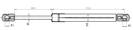 21117-006 - BOOT GAS STRUT L279/510N