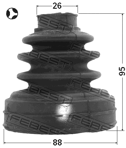 2115-CA220LHT - BOOT INNER CV JOINT KIT 88X95X26