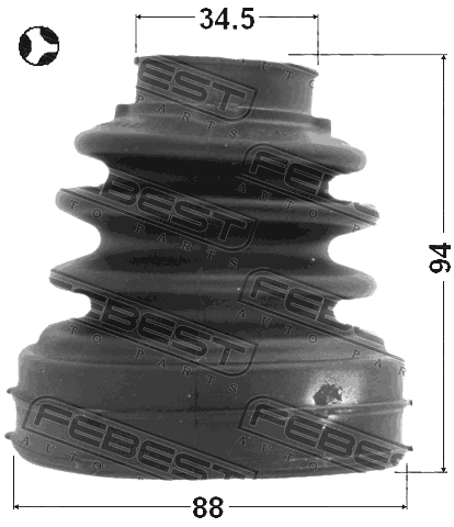 2115-CA220RHT - BOOT INNER CV JOINT KIT 88X94X34.5