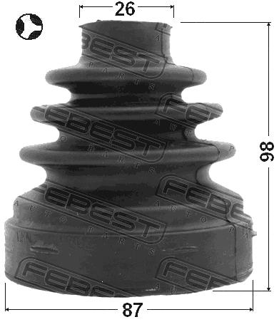 2115-CA223LHT - BOOT INNER CV JOINT KIT 87X98X26