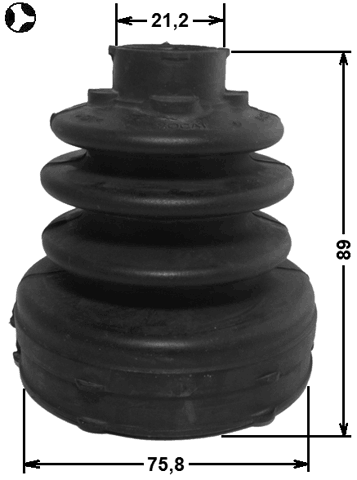 2115-CB1T - BOOT INNER CV JOINT KIT 75.8X89X21