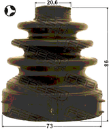 2115-CB320ATT - BOOT INNER CV JOINT KIT 73X86.3X20.6