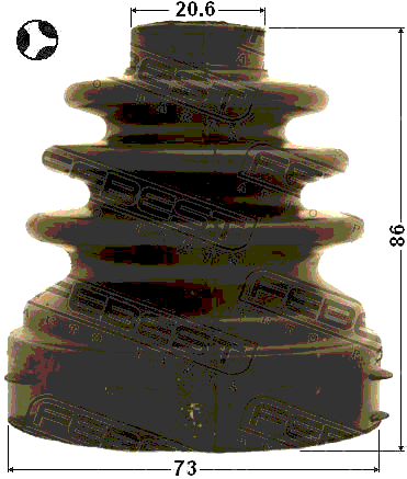 2115-CB320ATT - BOOT INNER CV JOINT KIT 73X86.3X20.6